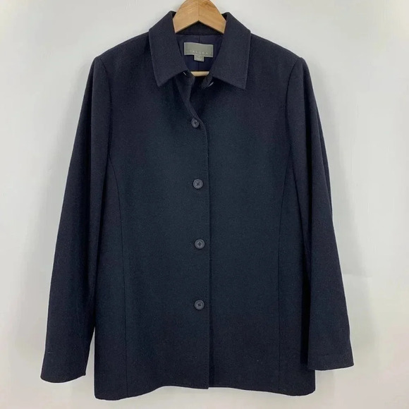 Talora Women's Wool/Angora Rabbit Hair Blend Pea Coat Blazer Size 8‎ - Picture 1 of 8